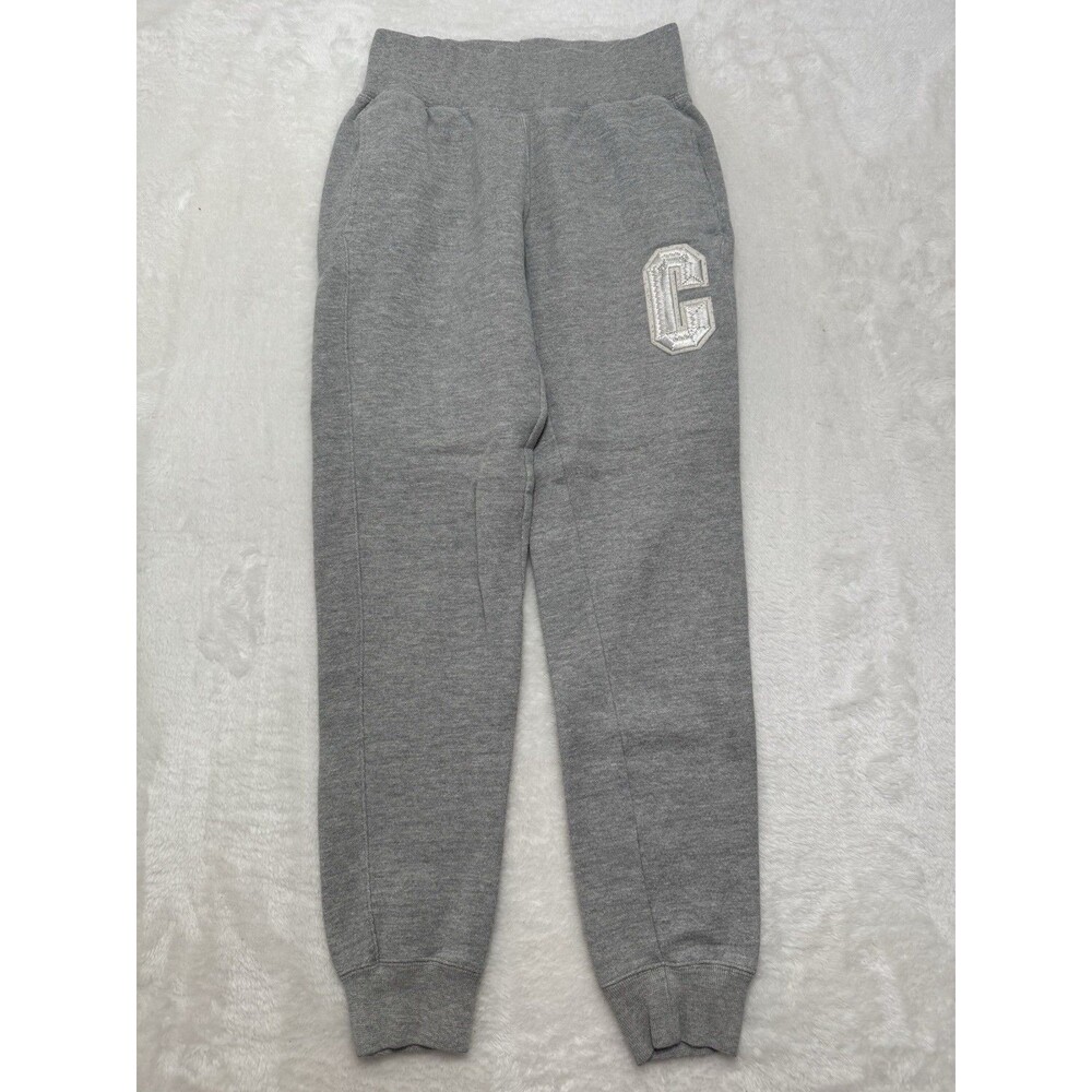 Champion Reverse Weave Gray Joggers Chenille Logo Sweatpants Womens Small
